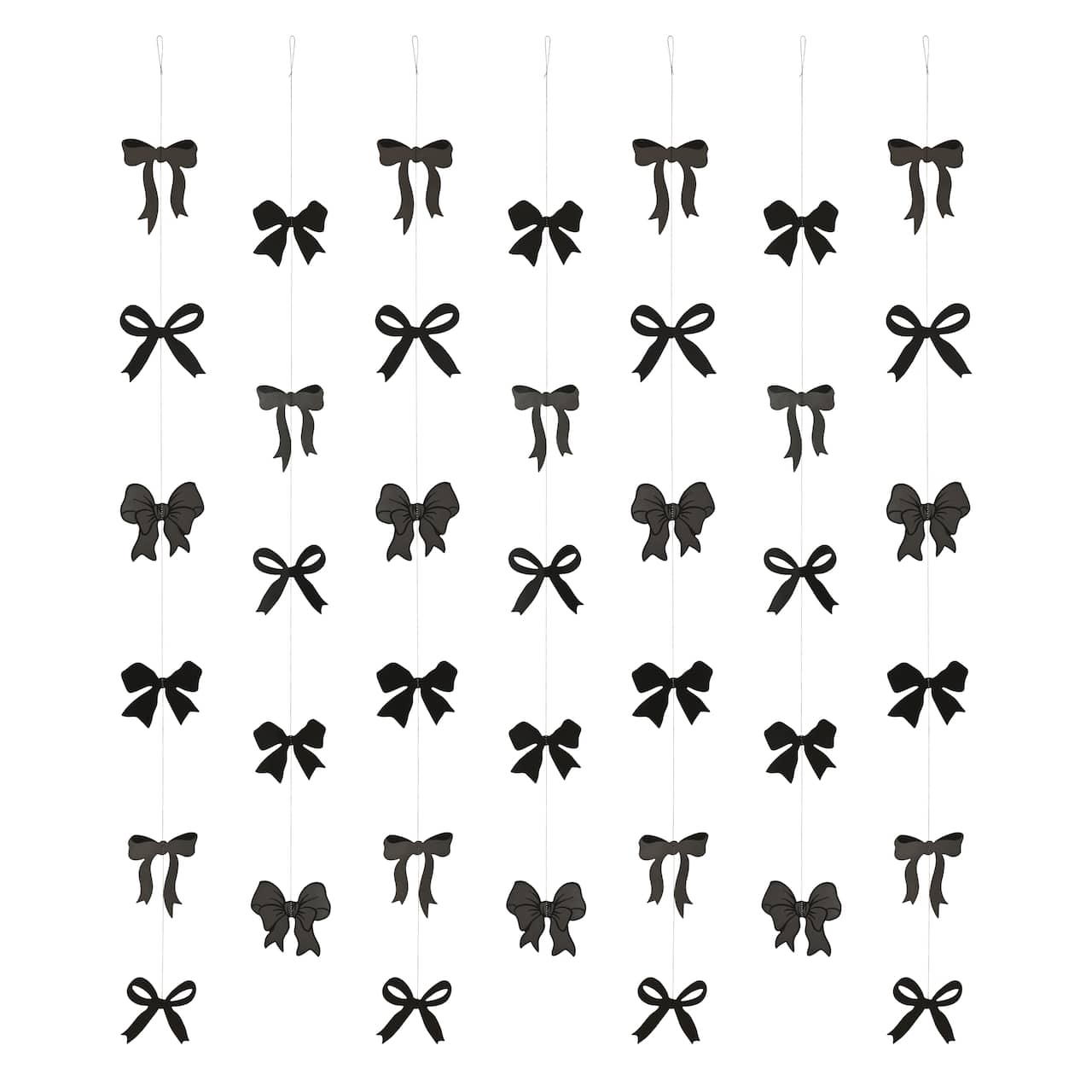 5ft. Black Bow Garland Backdrop by Celebrate It™